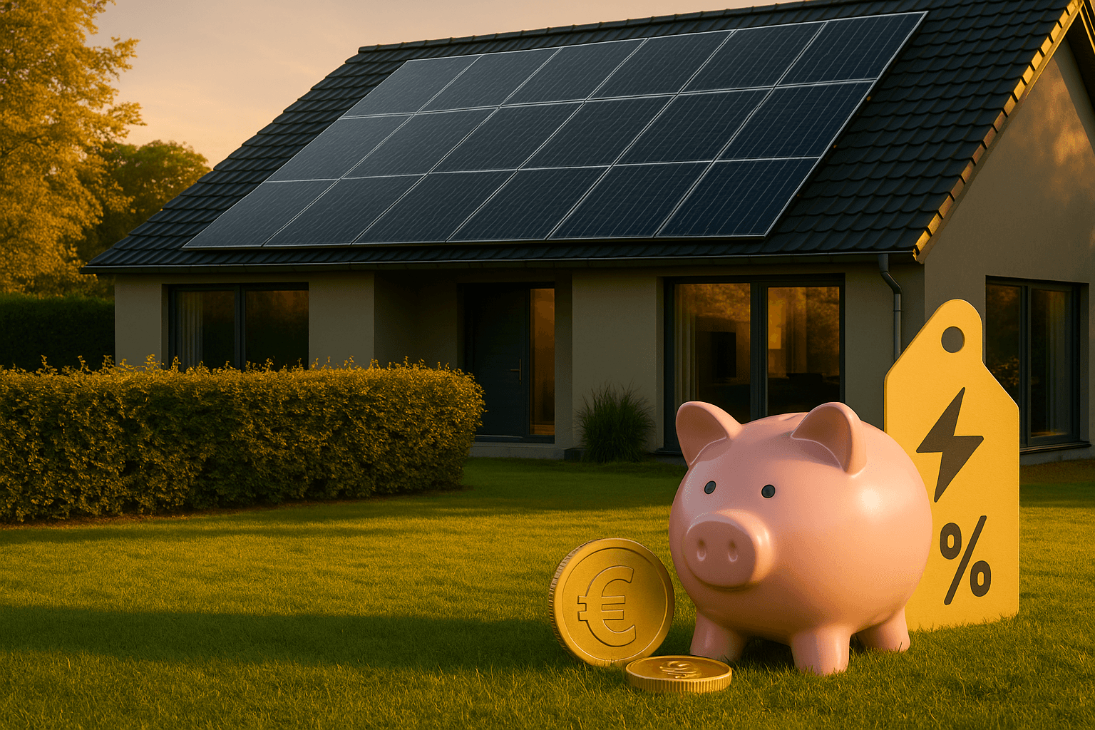 Haus mit Solaranlage